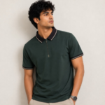 Men's Premium Black Zip Polo T-Shirt - Image 4