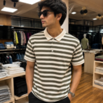 Men’s Classic Striped Polo T-Shirt
